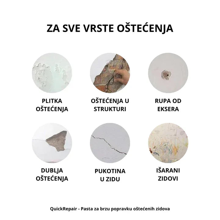 Pasta za brzu popravku oštećenih zidova